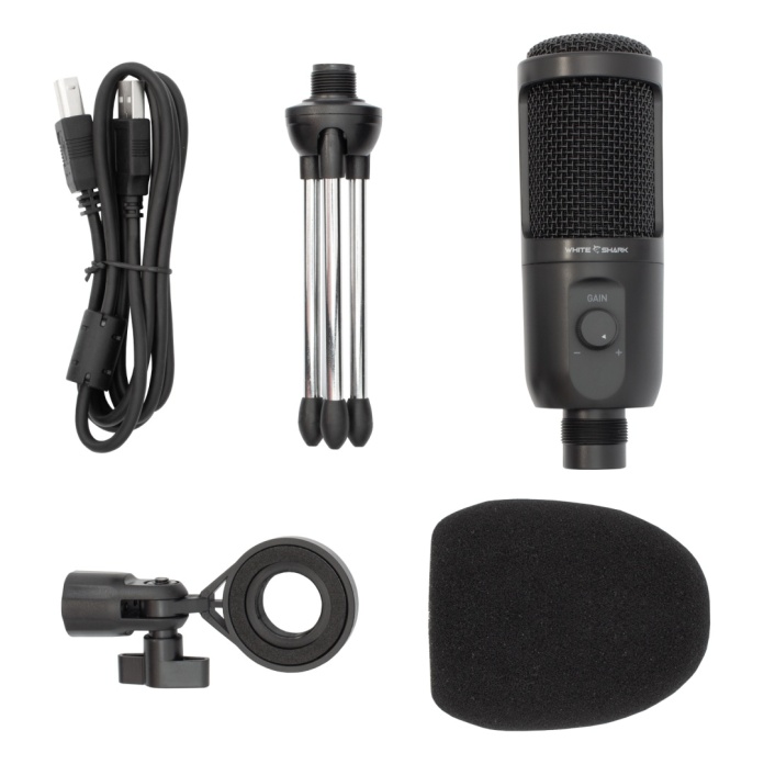 mikrofon White Shark TAUS USB 24 bit 192 kHz z przewodem 1,5 m